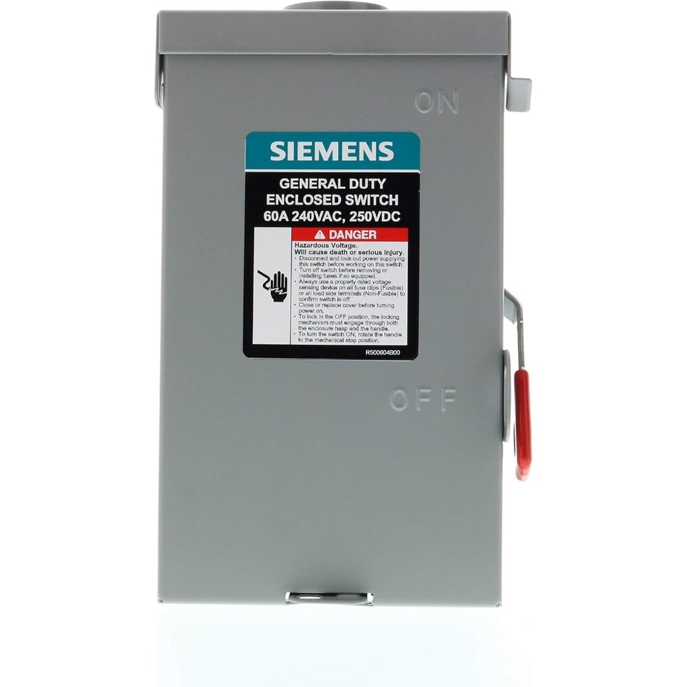 2P 60A 240V General Duty Safety Switch Outdoor, Non-Fusible - Picture 2 of 4
